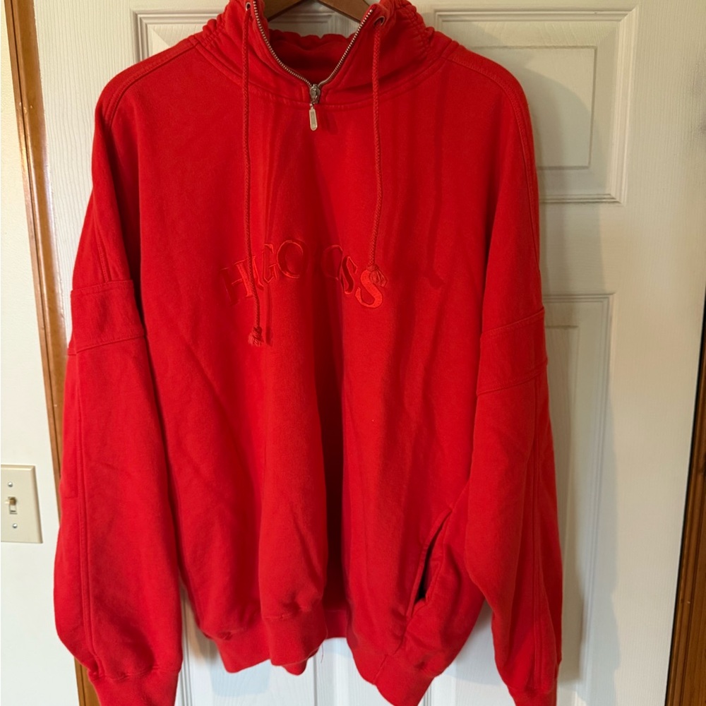 Vintage Hugo Boss Classic Red Quarter Zip